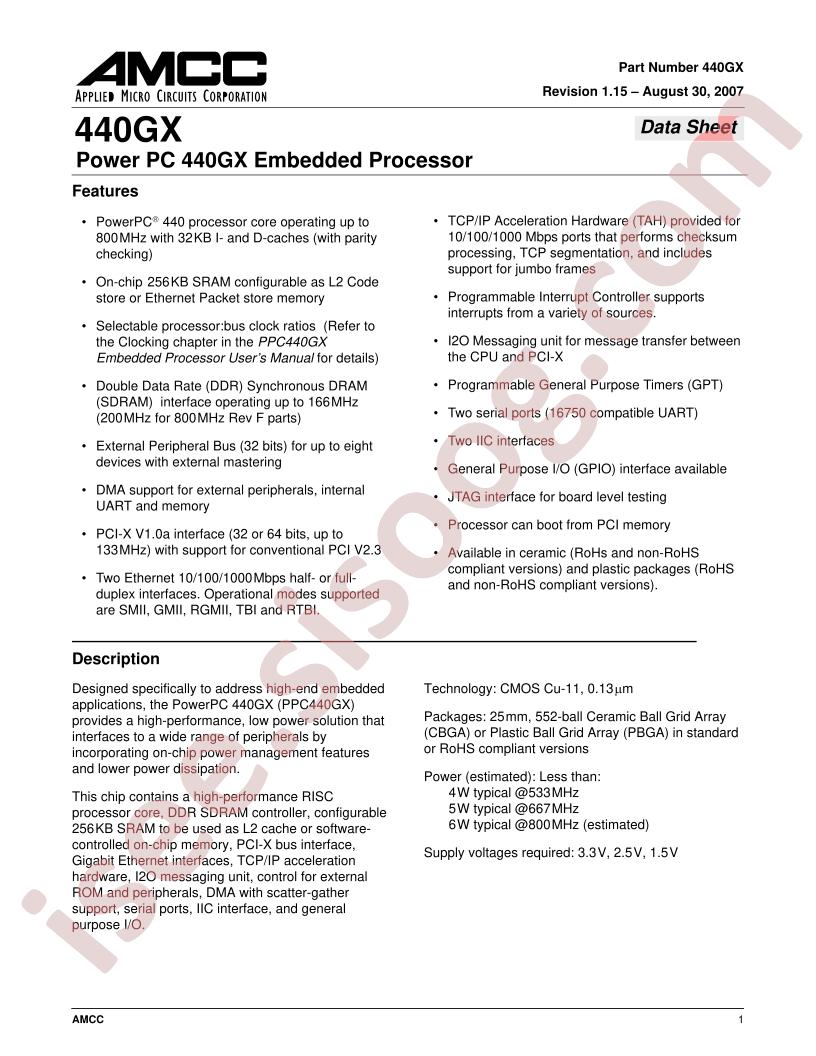 PPC440GX-3CF667C