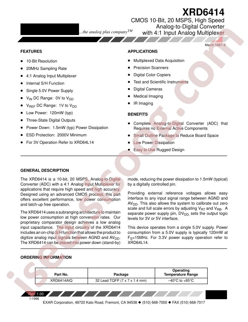 XRD6414AIQ