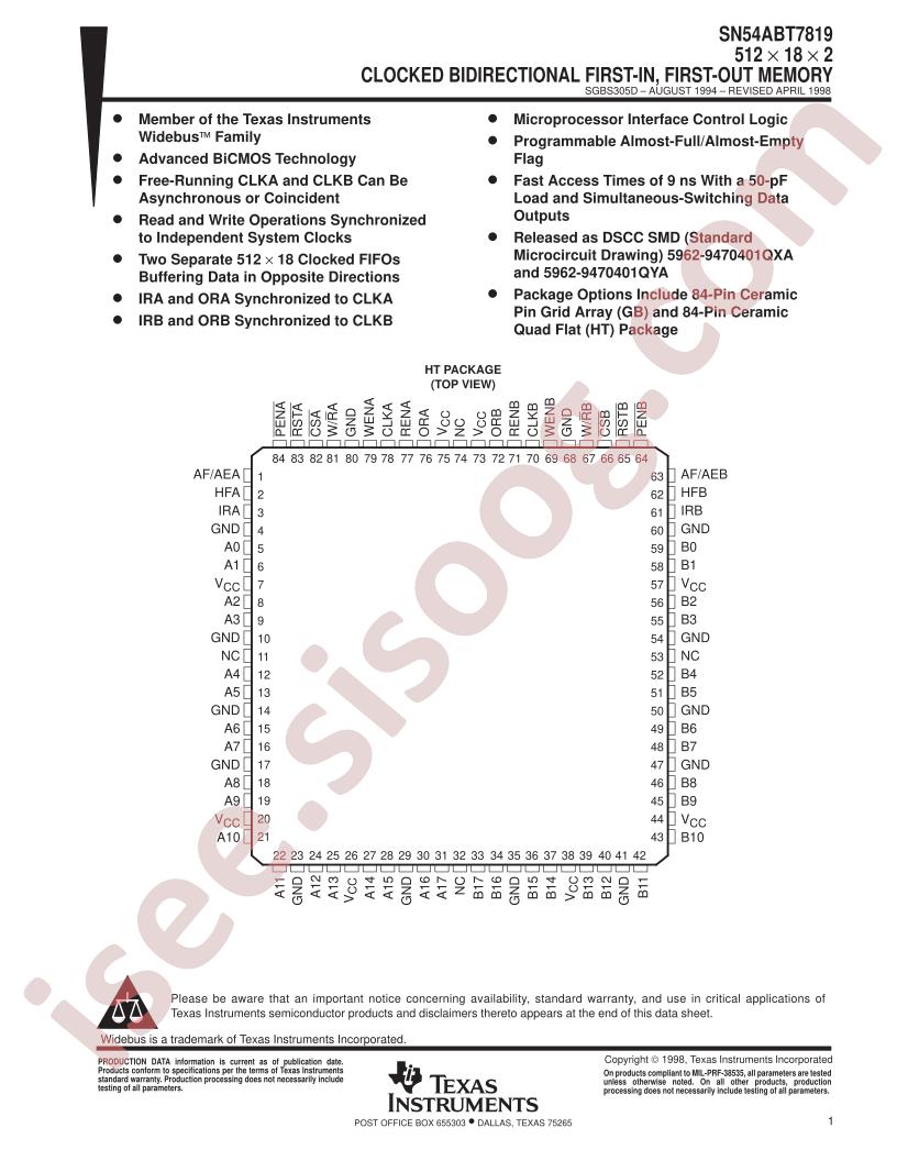 SN54ABT7819