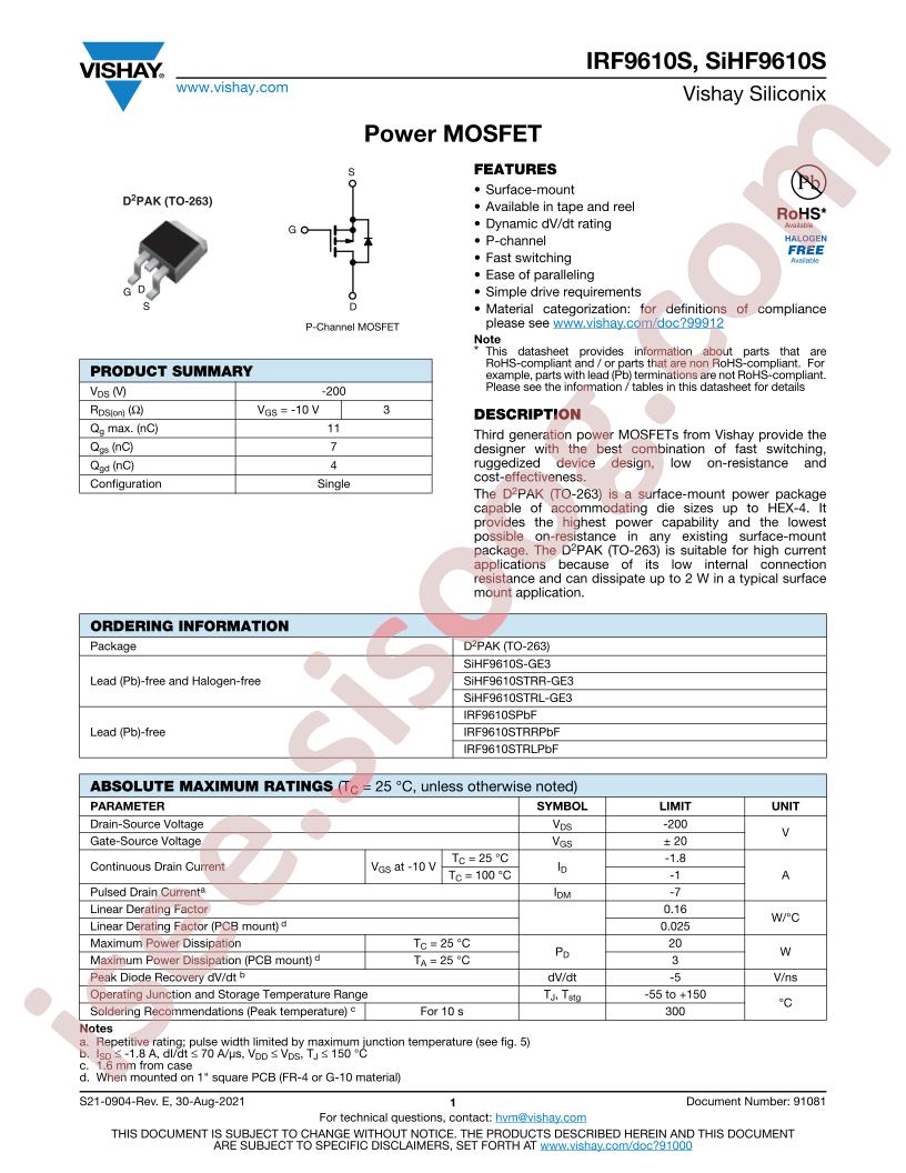 IRF9610STRLPBF