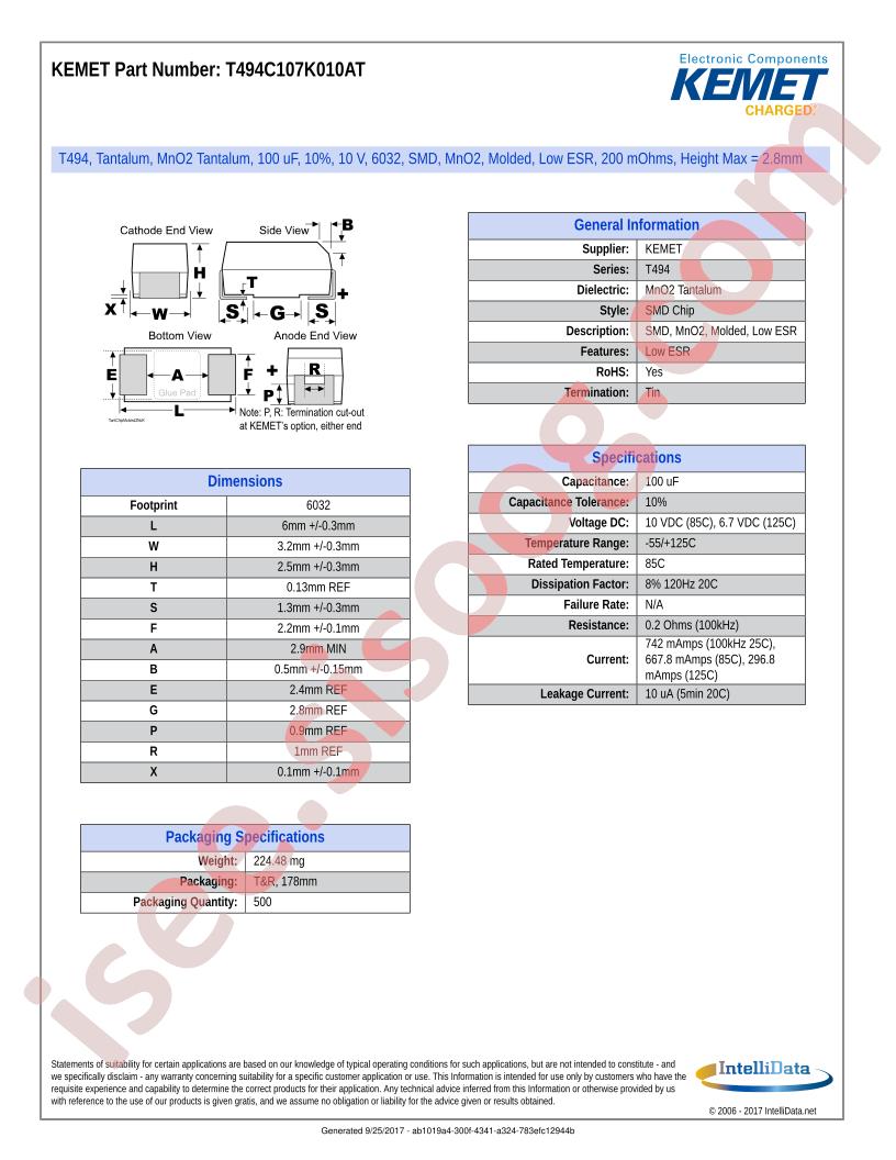 T494C107K010AT