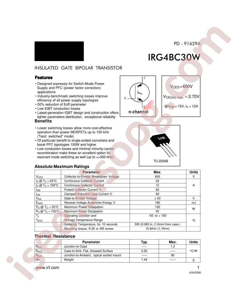 IRG4BC30W