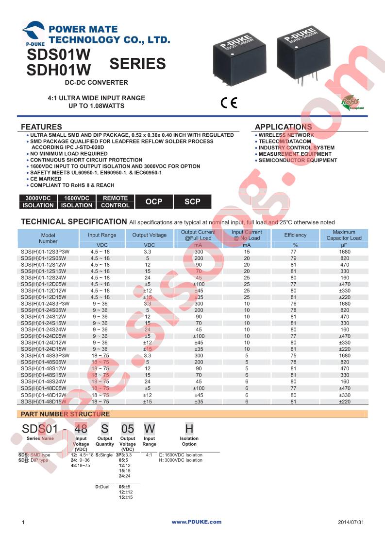 SDS01-24S3P3W