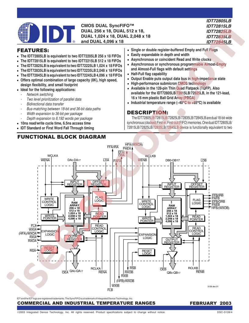 IDT72805LB