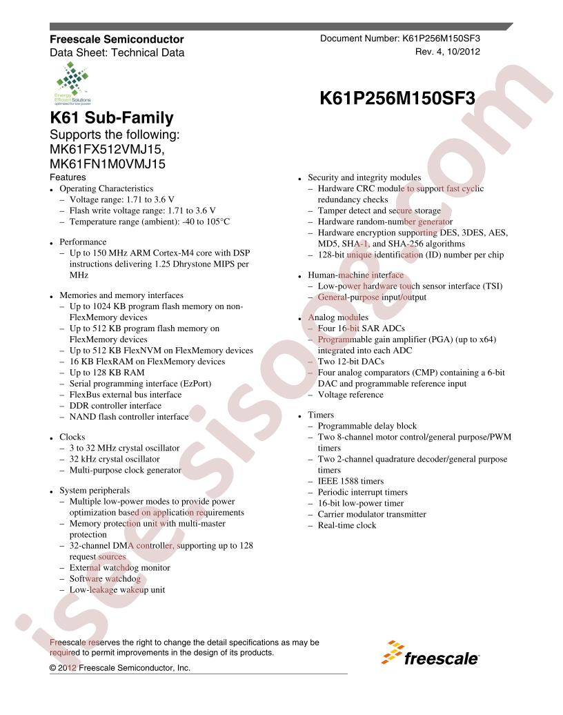 K61P256M150SF3