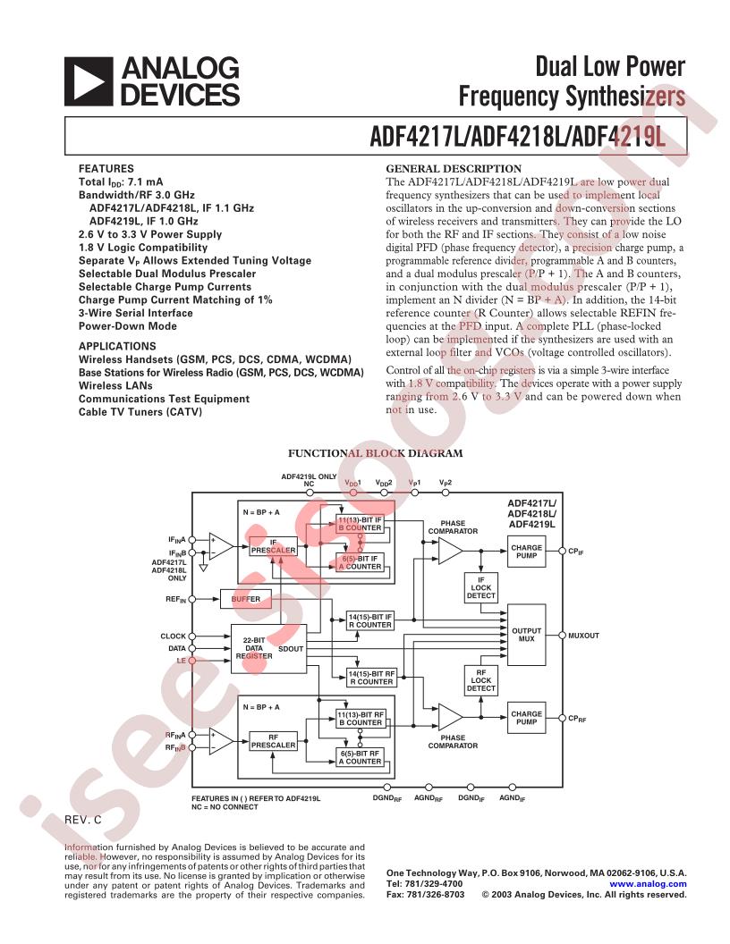 ADF4219LBCC