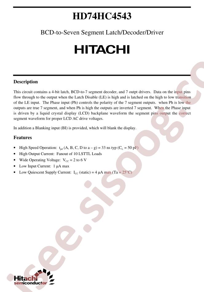 HD74HC4543