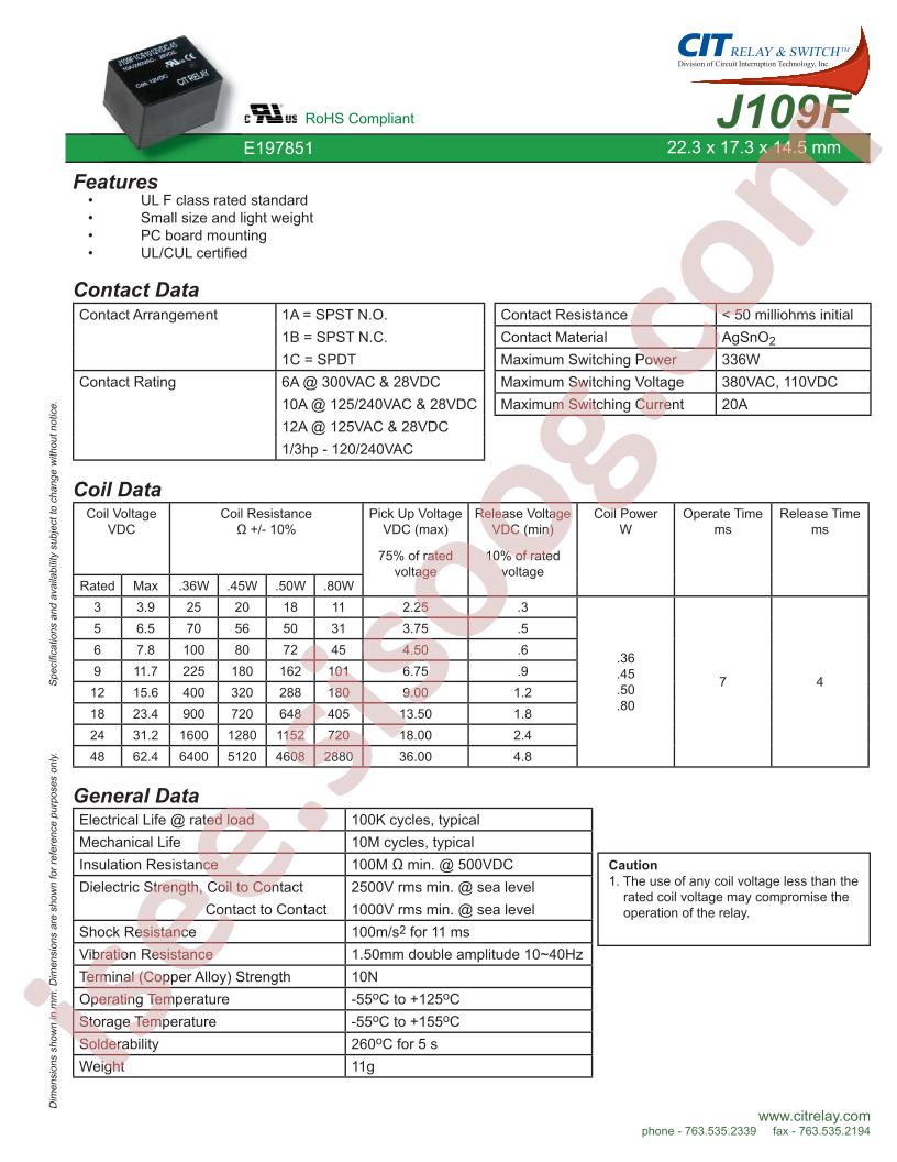 J109F1AS1024VDC