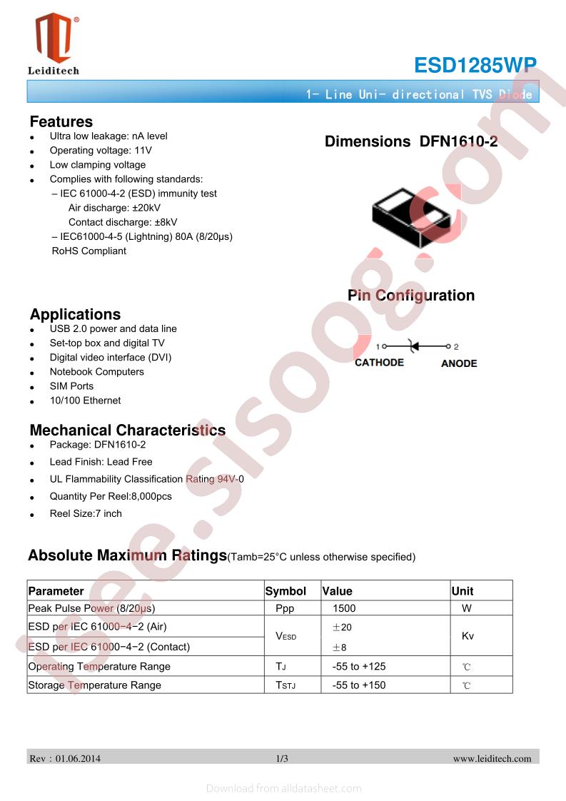 ESD1285WP