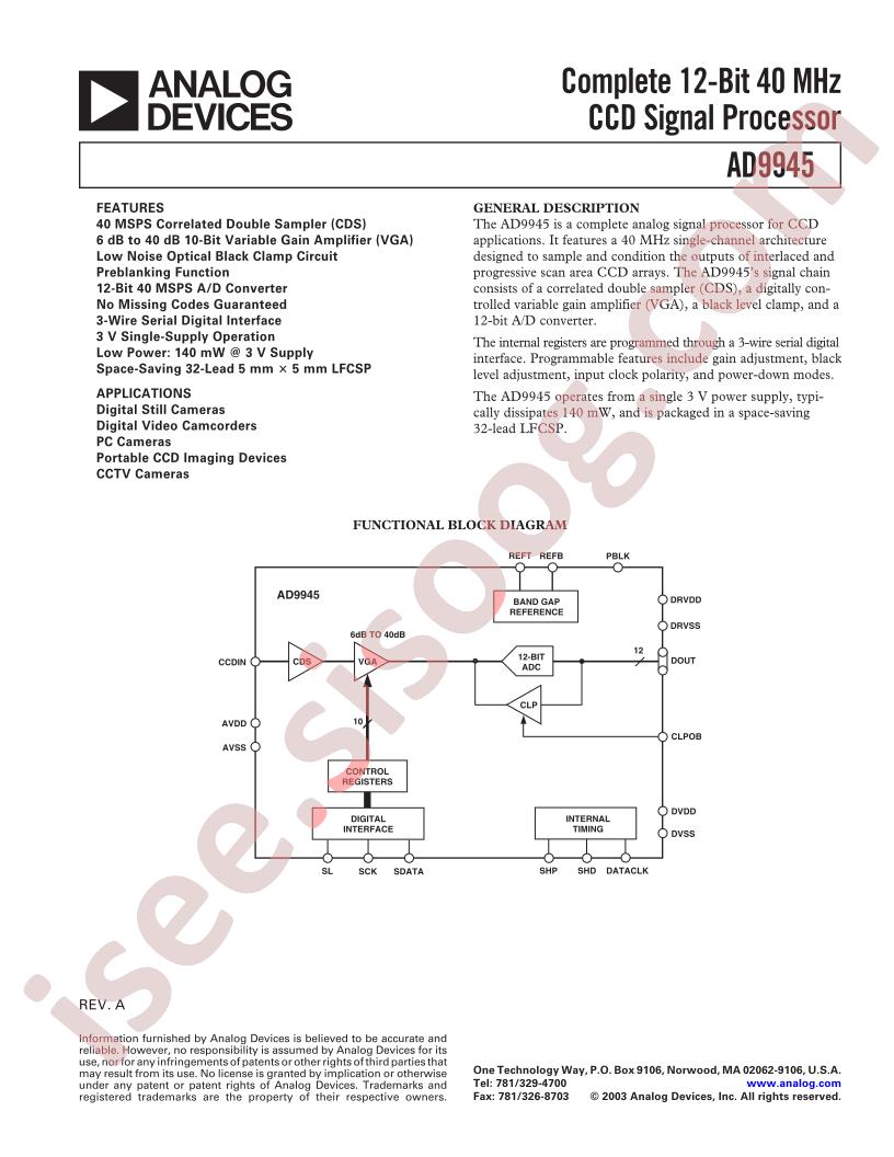AD9945KCP