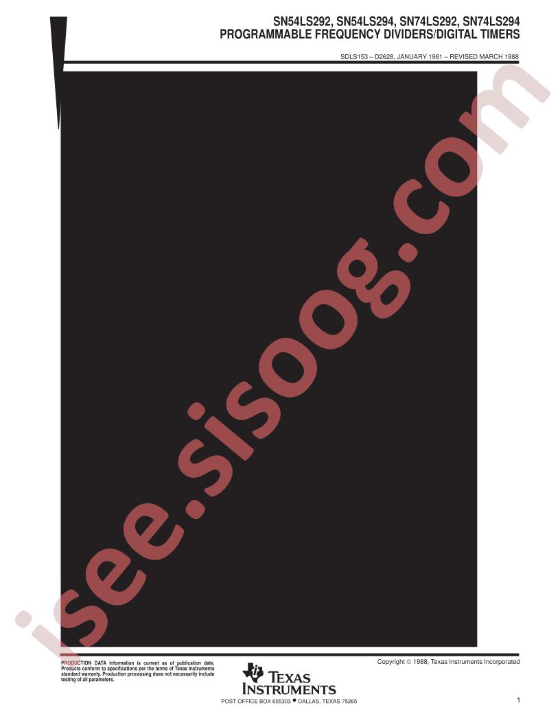 SN54LS292