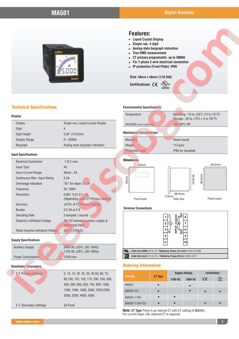 MA501-110V