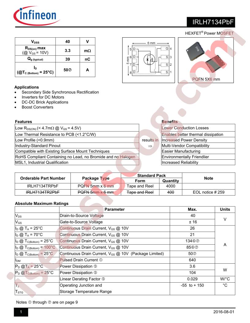 IRLH7134PBF