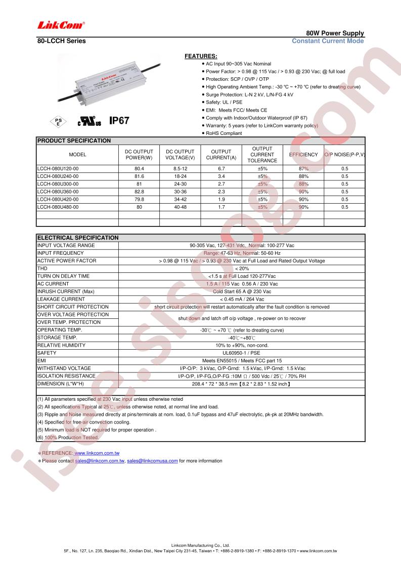 LCCH-080U300-00