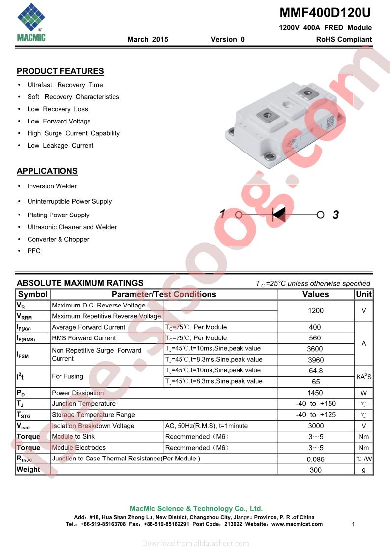 MMF400D120U