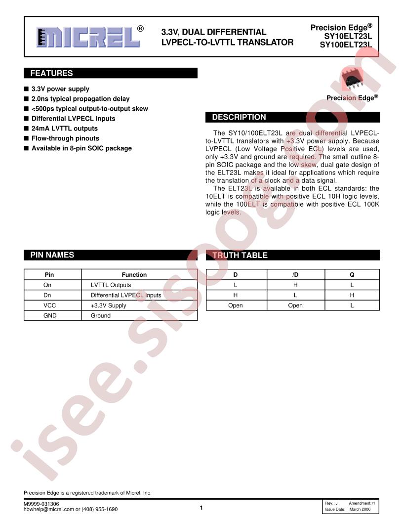 SY10ELT23L