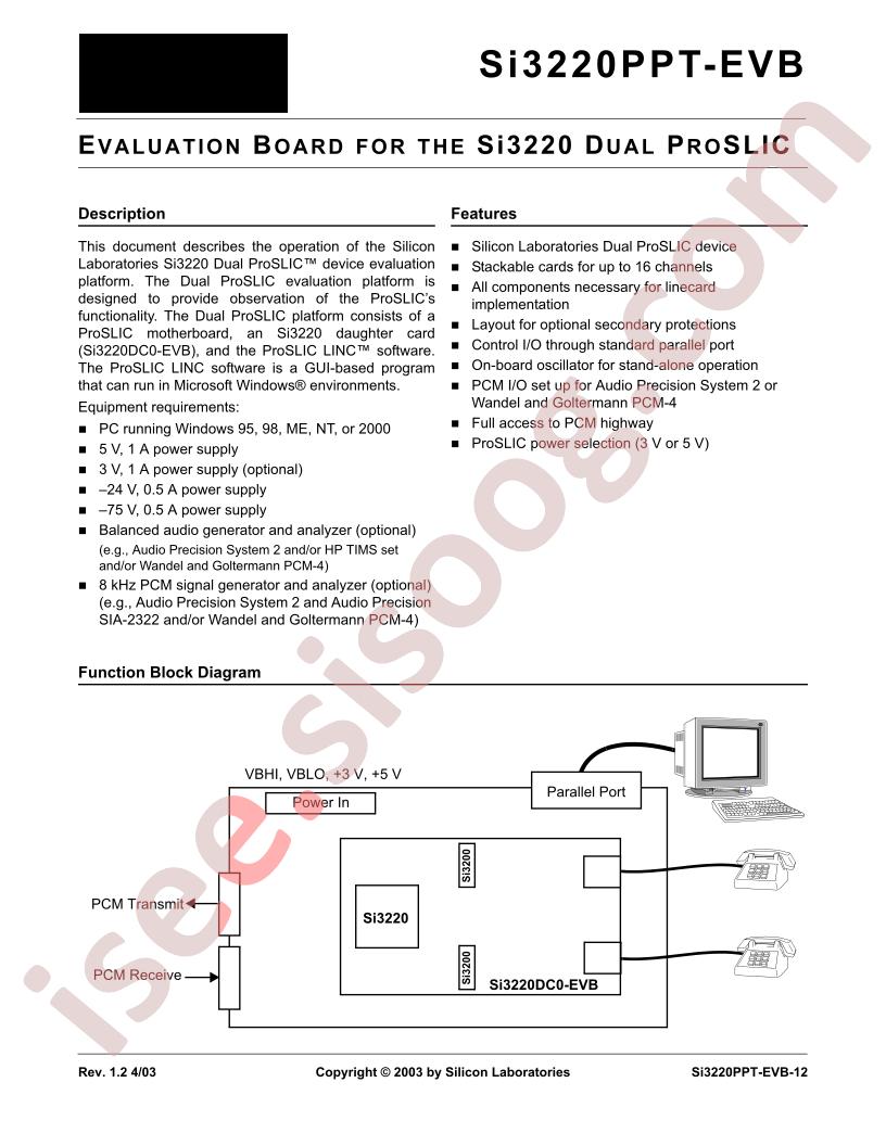 SI3220PPT-EVB