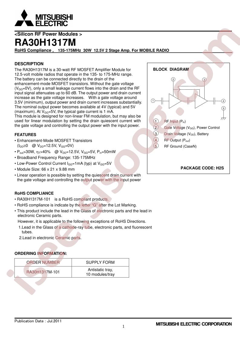 RA30H1317M-101