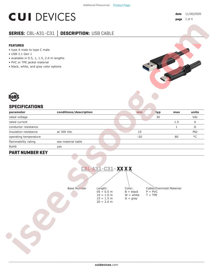 CBL-A31-C31-20GT