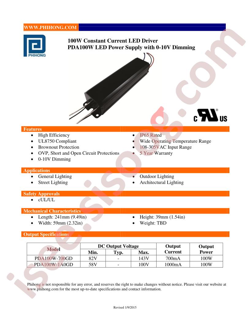 PDA100W-1A0GD