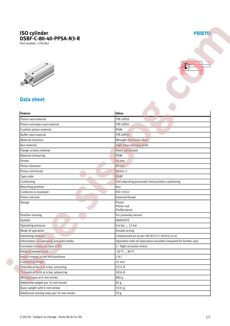 DSBF-C-80-40-PPSA-N3-R