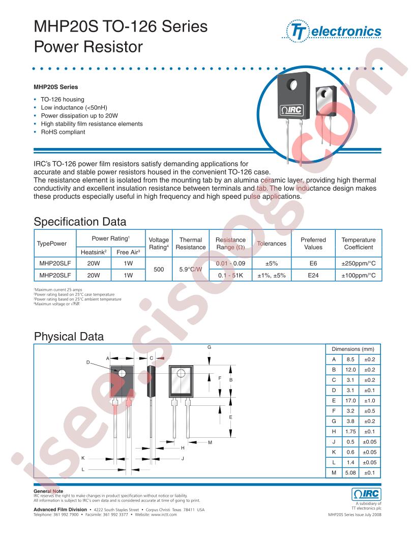 TFP-MHP20SLF-10R0-J