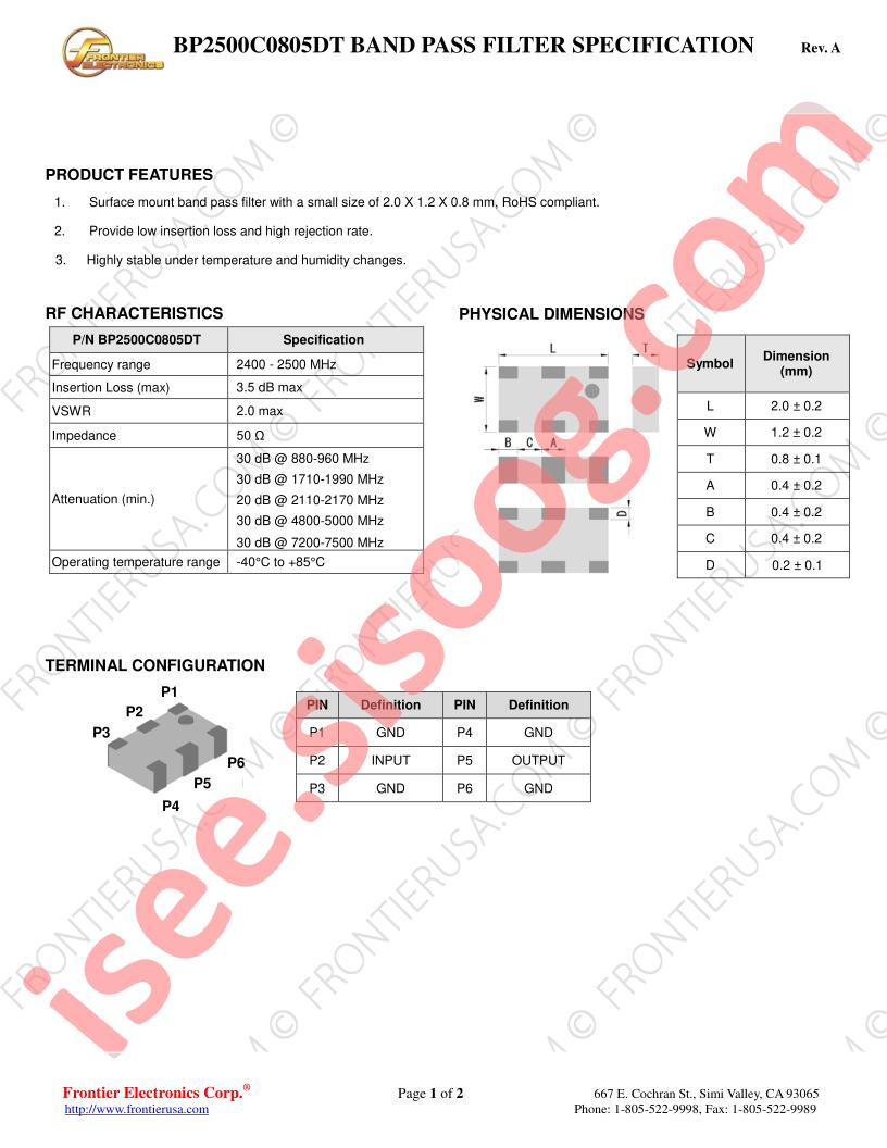 BP2500C0805DT