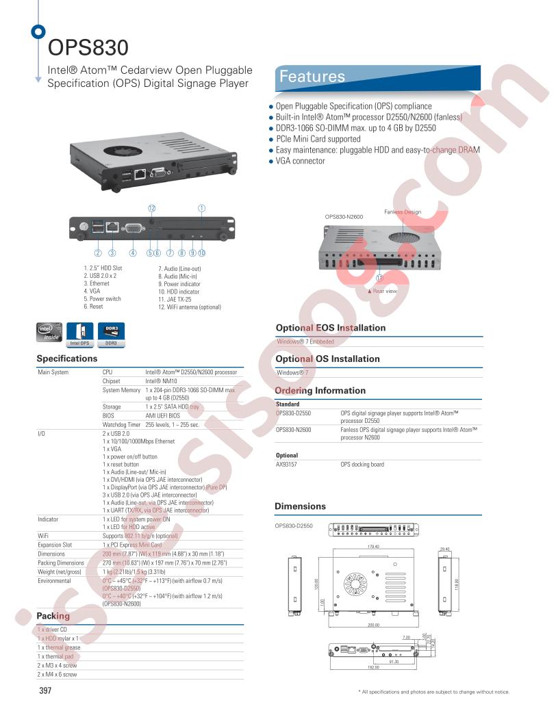 OPS830-D2550-RC-NP