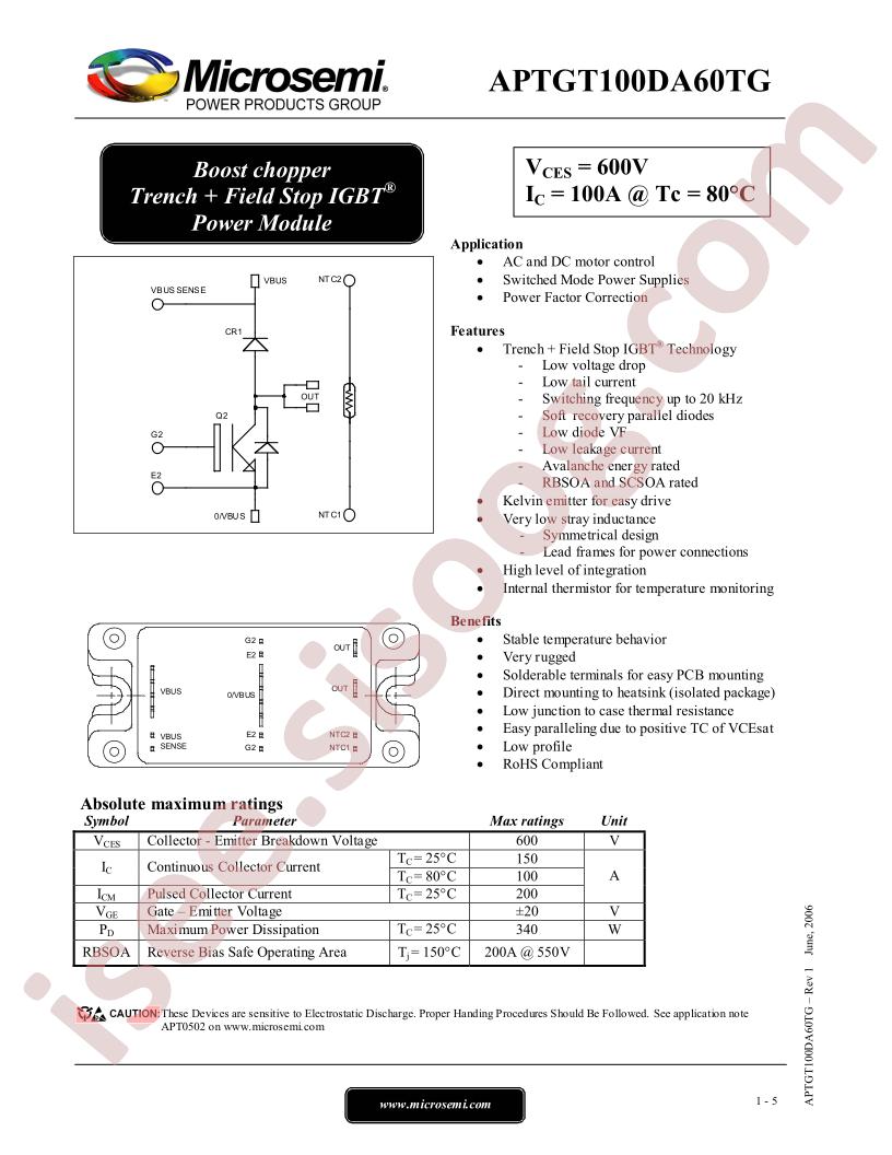 APTGT100DA60TG