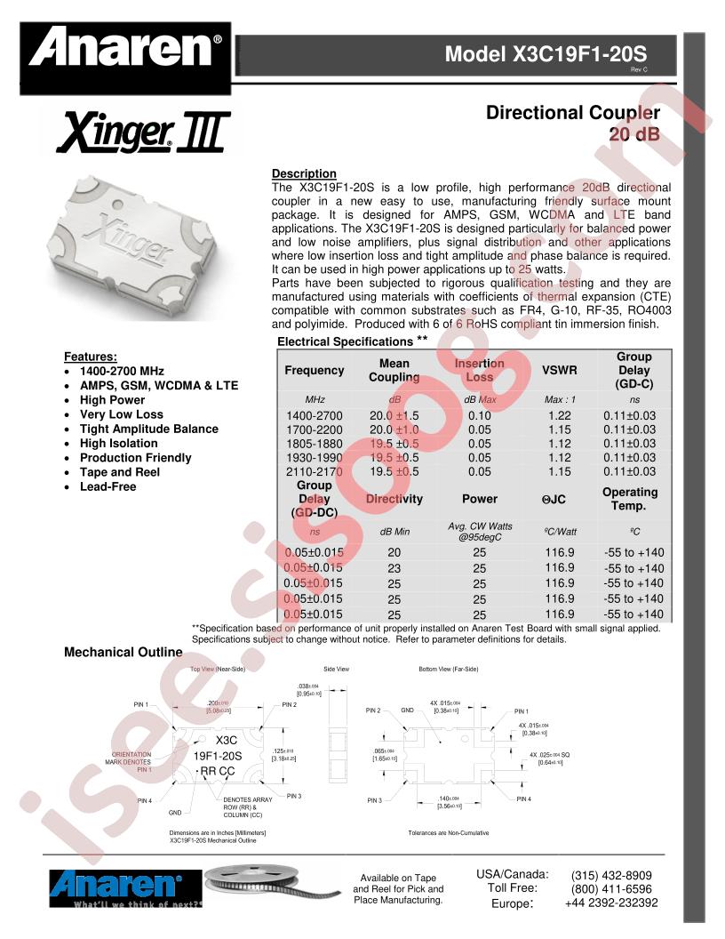 X3C19F1-20S