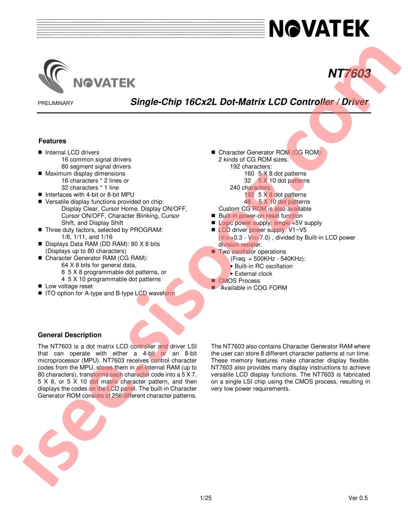 NT7603BDB-01