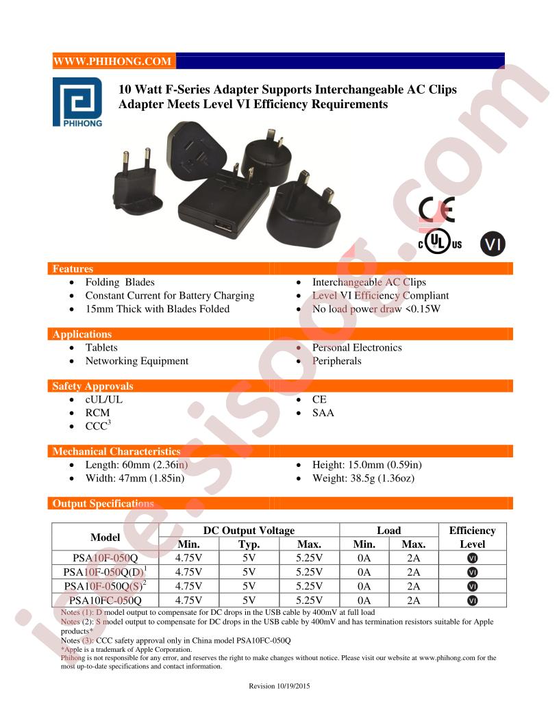 PSA10F-050Q