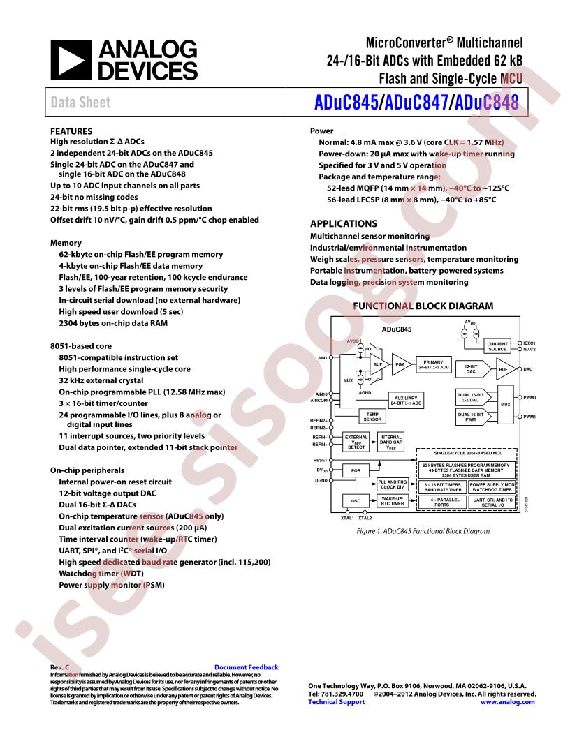 ADuC845BCPZ8-3