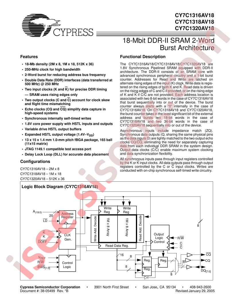 CY7C1320AV18-200BZC