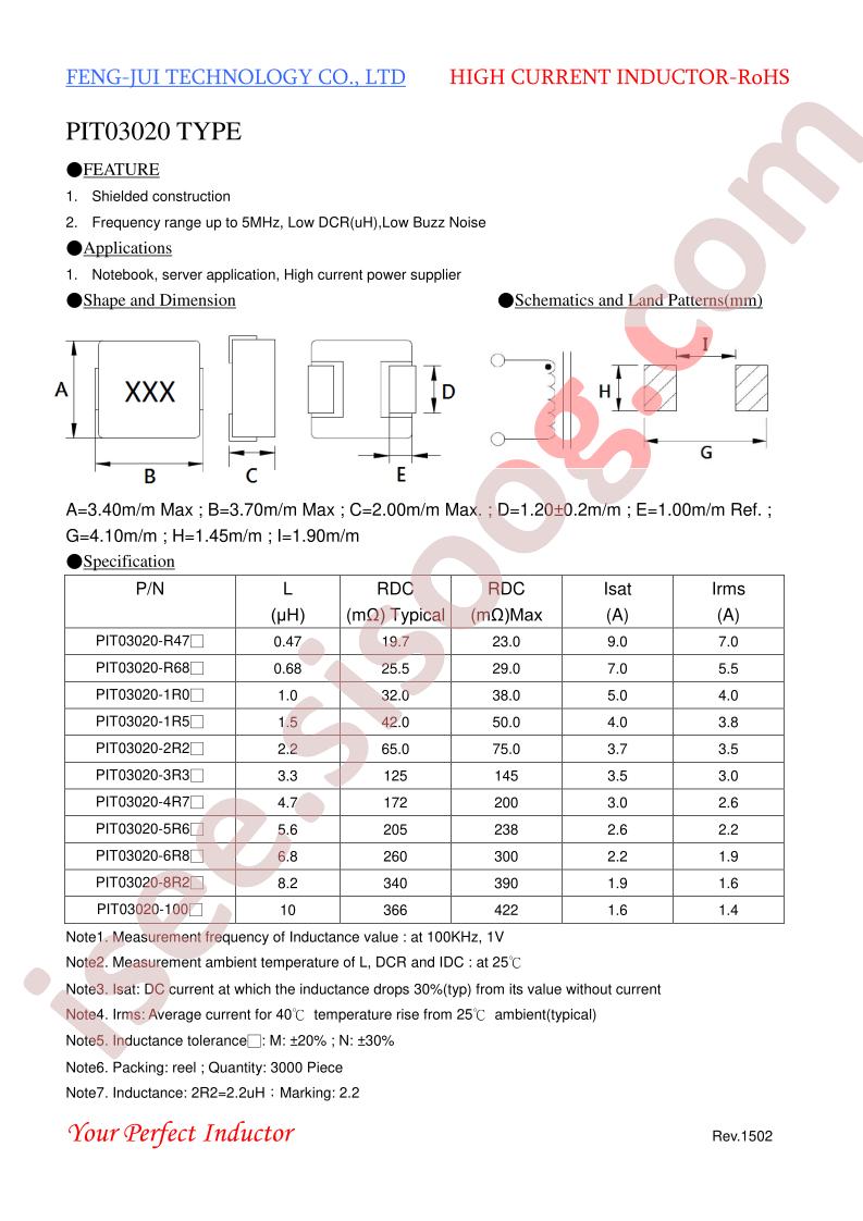 PIT03020-4R7