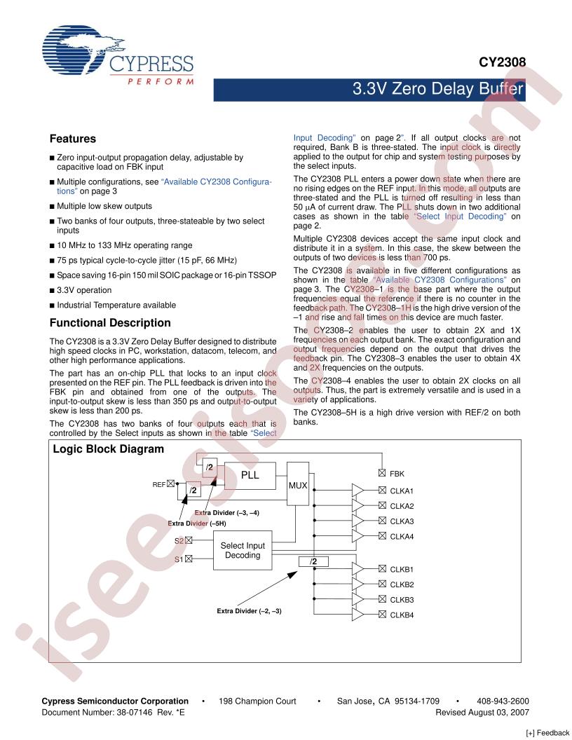 CY2308SXC-1