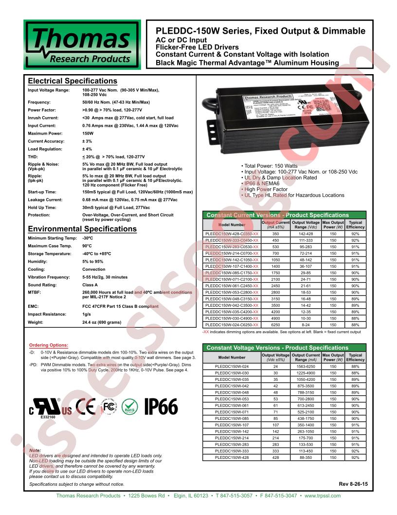 PLEDDC150W-030-C4900-XX