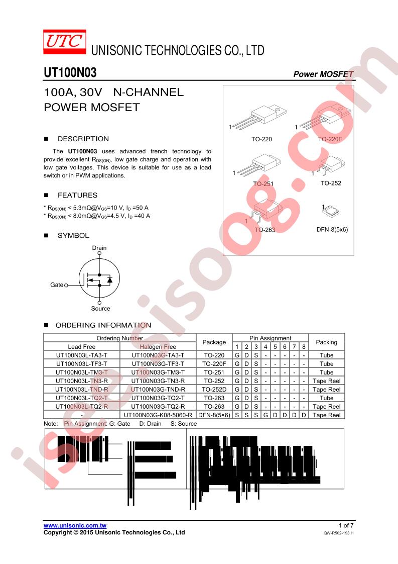 UT100N03G-K08-5060-R