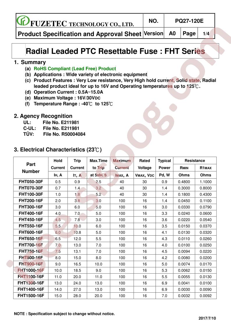 FHT900-16F