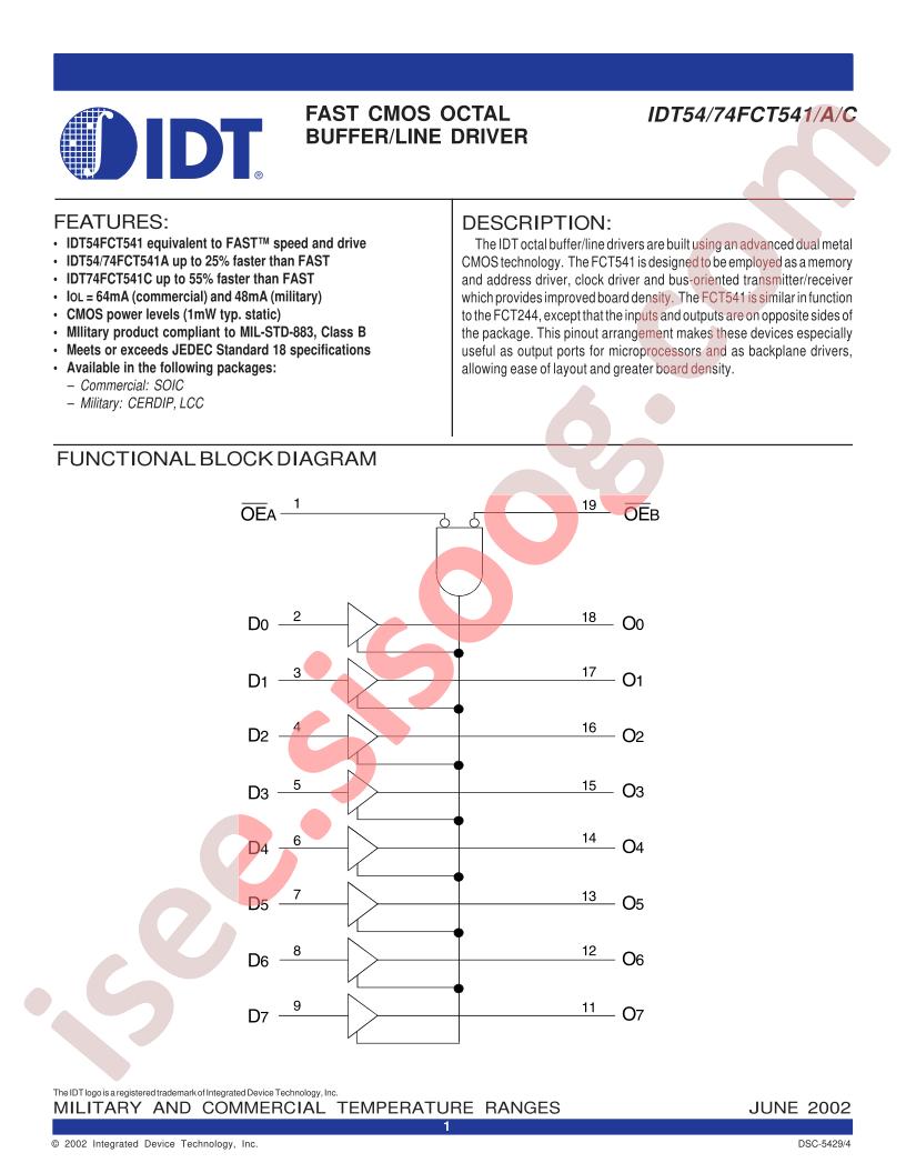 IDT54FCT541