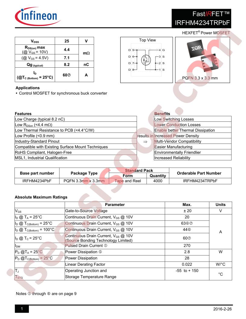 IRFHM4234TRPBF