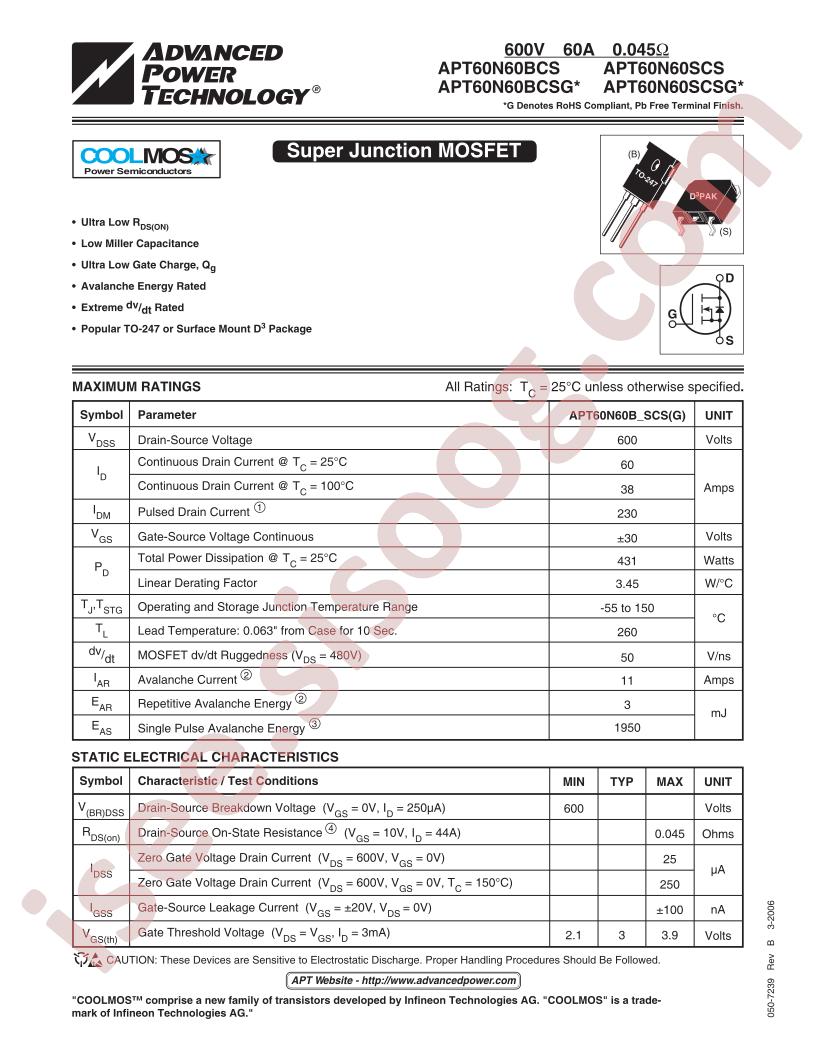 APT60N60BCS