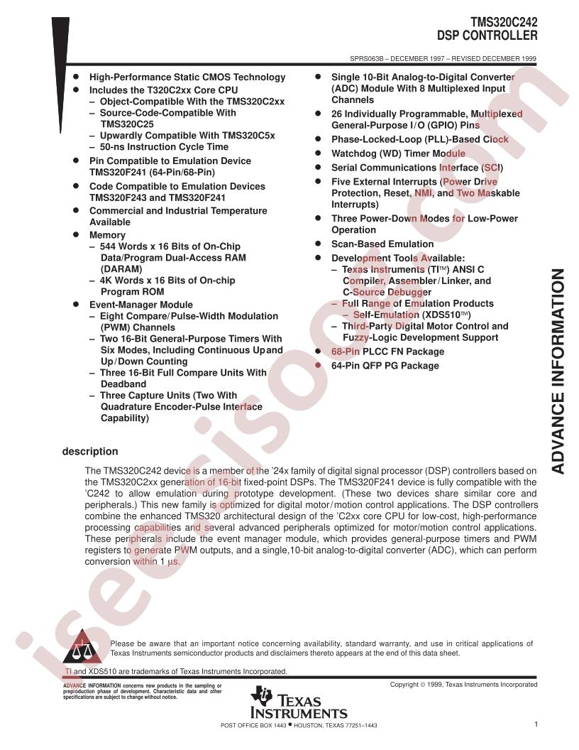 TMS320C242FN