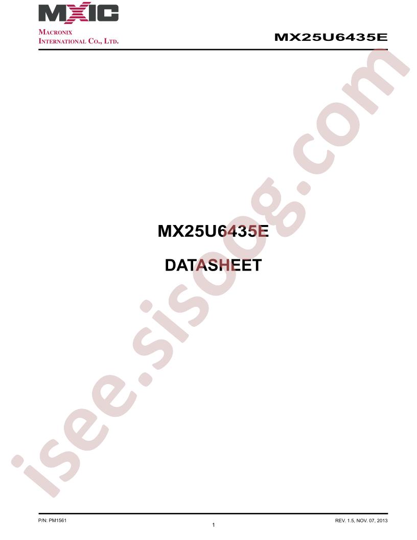 MX25U6435E