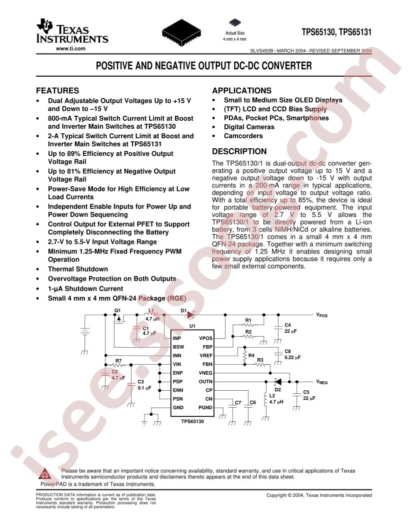 TPS65131RGE