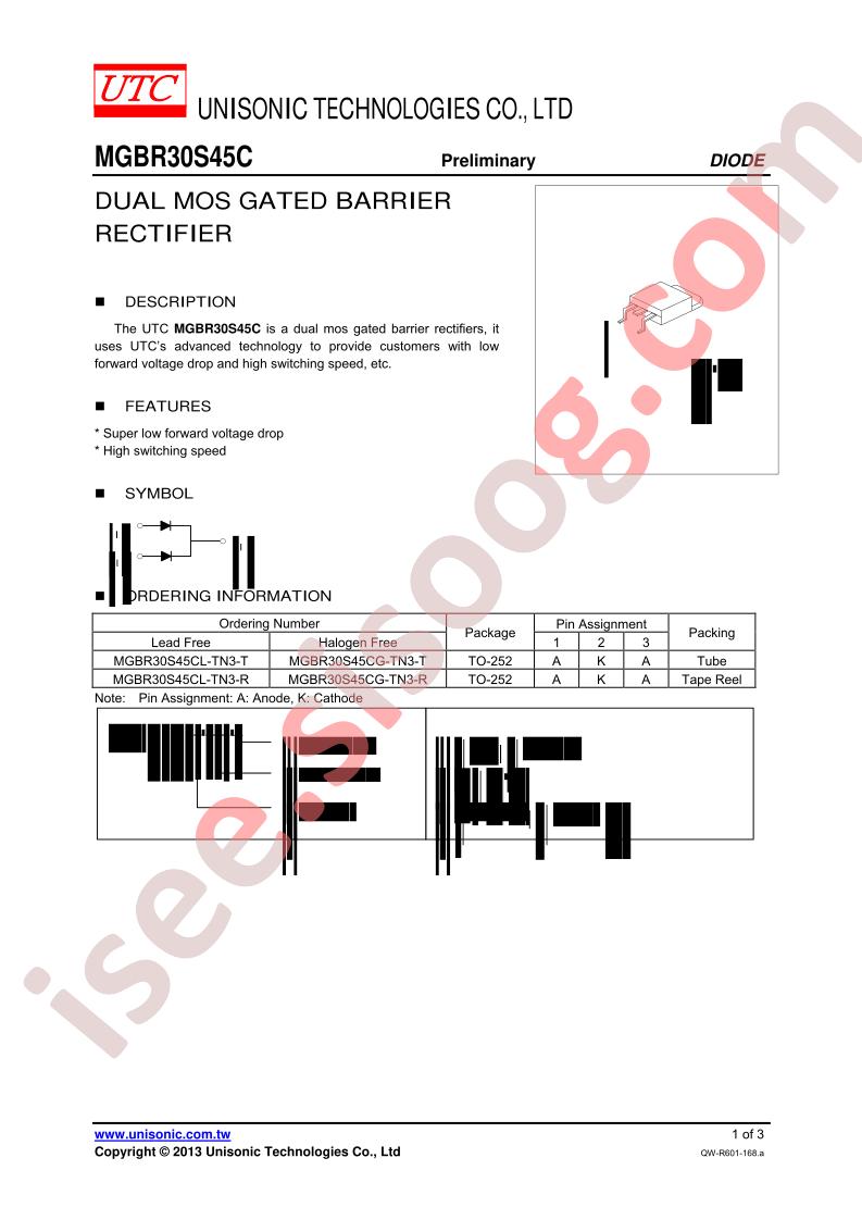 MGBR30S45CL-TN3-R