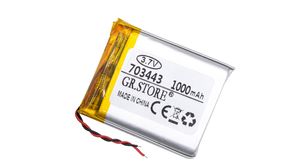 باتری لیتیوم پلیمر 3.7v ظرفیت 1000mAh مدل GR.STORE