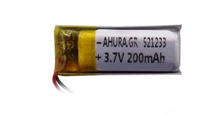 باتری لیتیوم پلیمر 3.7v ظرفیت 200mAh مدل AHURA.GR