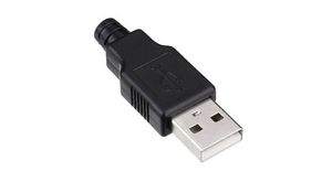 كانكتور USB-A نری لحیمی به همراه کاور مشکی
