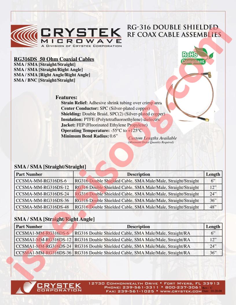 CCSMA1-MM-RG316DS-6